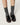 Gabriella Black Leather Platform Loafer - Odissi - 5