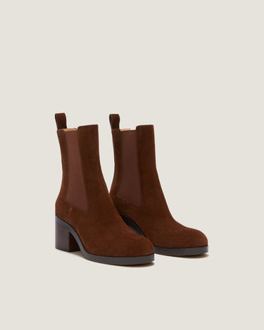 Grace Dark Brown Leather Chelsea Bootie - Odissì - 2