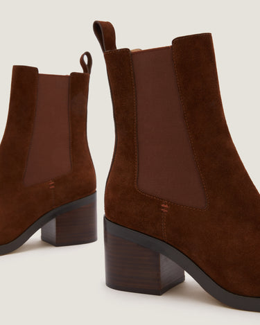 Grace Dark Brown Leather Chelsea Bootie - Odissì - 3