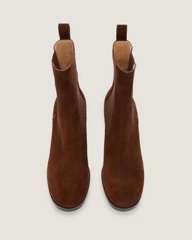 Grace Dark Brown Leather Chelsea Bootie - Odissì - 4