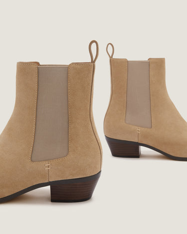 Ella Natural Suede Leather Bootie - Odissi - 3