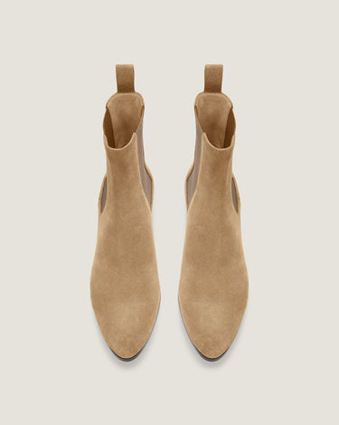 Ella Natural Suede Leather Bootie - Odissi - 4