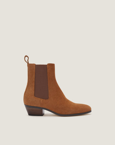 Ella Tan Suede Leather Bootie - Odissì