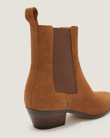 Ella Tan Suede Leather Bootie - Odissì - 3