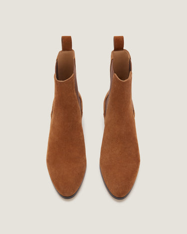 Ella Tan Suede Leather Bootie - Odissì - 4