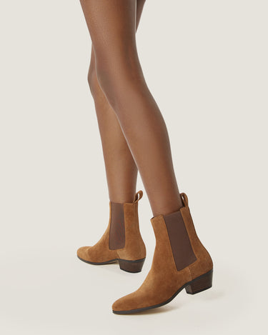 Ella Tan Suede Leather Bootie - Odissì - 5