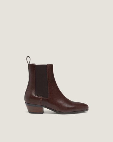 Ella Brown Leather Ankle Boot - Odissi