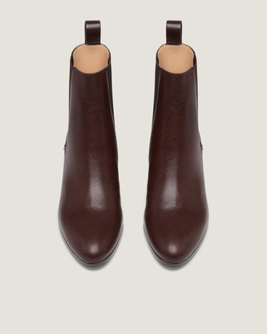 Ella Brown Leather Ankle Boot - Odissi - 4