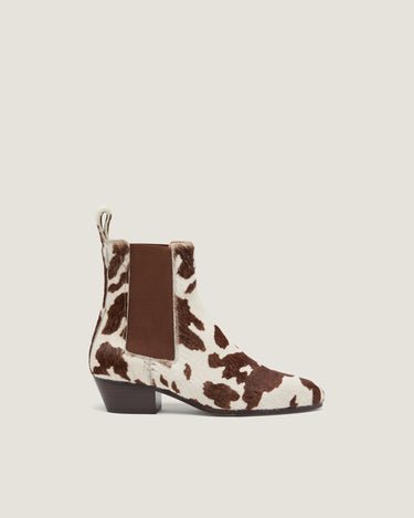 Ella Cow Fur Ankle Boot - Odissi