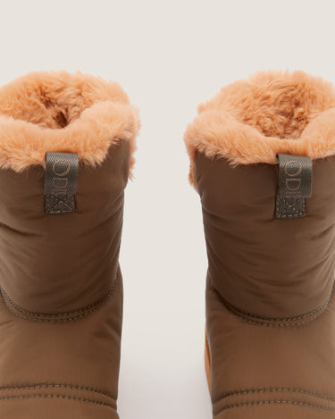 Rose Military Green Nylon Faux-Fur Lined Winter Boot - Odissì - 3