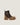 Ornella Dark Brown Rubber Lugged-Sole Bootie - Odissi