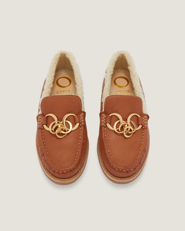 Jane Tan Faux-Fur Grainy Goat Leather Loafer - Odissi - 4