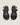 Jackie Black Leather Flat Sandal - Odissi - 4