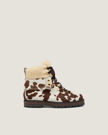 Heidi Cow Fur Shearling Hiking Boot - Odissi