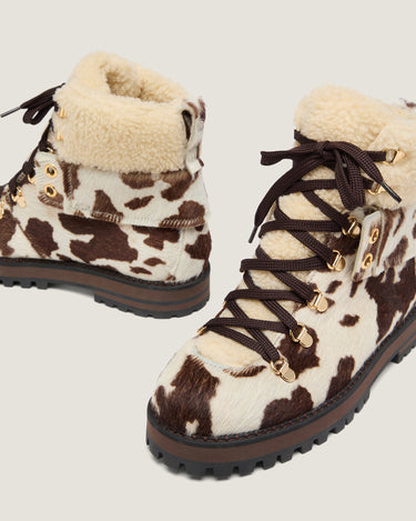 Heidi Cow Fur Shearling Hiking Boot - Odissi - 3