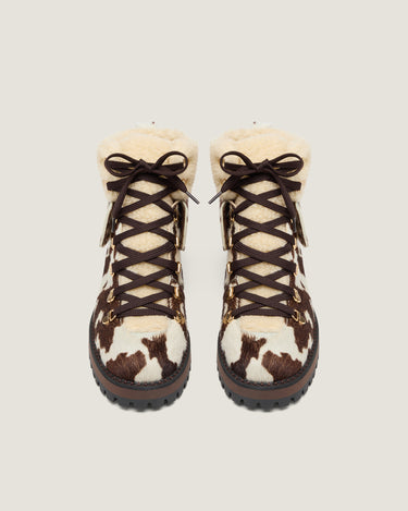 Heidi Cow Fur Shearling Hiking Boot - Odissi - 4
