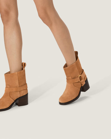 Hailey Low Suede Biker Boot - Odissi - 5