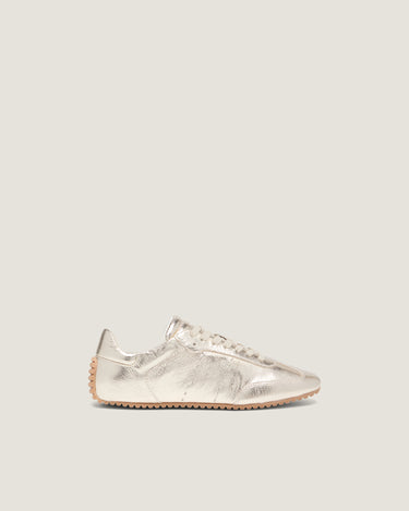 Cass Gold Lace Up Sneaker - Odissi