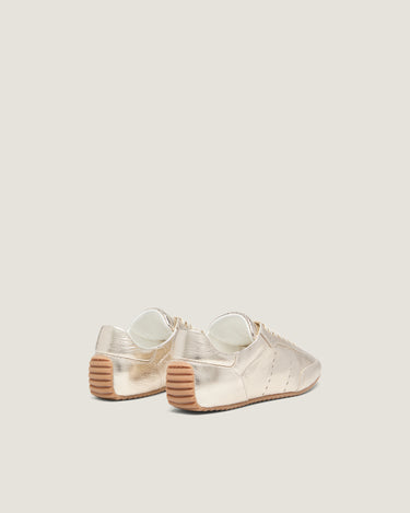 Cass Gold Lace Up Sneaker - Odissi - 2