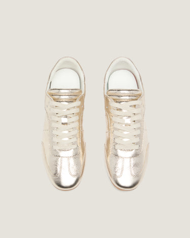 Cass Gold Lace Up Sneaker - Odissi - 4