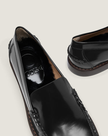 Kali Fur Penny Loafer in Brushed Leather - Odissi - 3